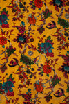 Ex Sample/Seconds Mustard Tree of Life Velvet Fabric by the Metre