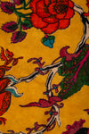 Ex Sample/Seconds Mustard Tree of Life Velvet Fabric by the Metre