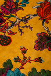 Ex Sample/Seconds Mustard Tree of Life Velvet Fabric by the Metre