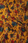 Ex Sample/Seconds Mustard Tree of Life Velvet Fabric by the Metre