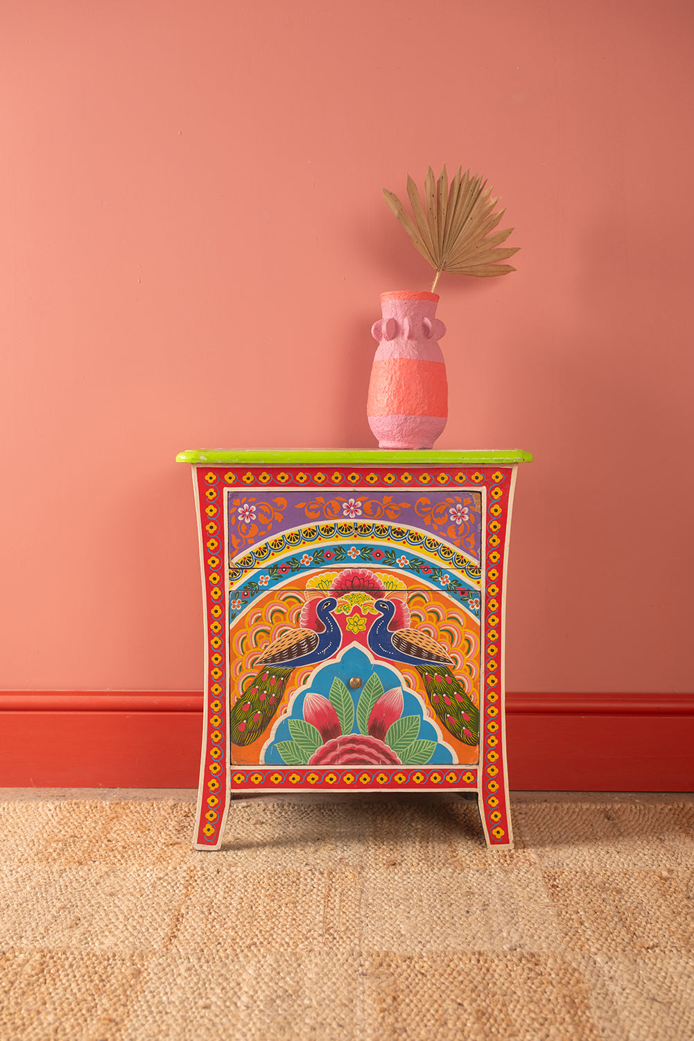 Ex Sample/Seconds Sisika Hand Painted Bedside Cabinet
