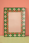 Ex Sample/Seconds Clover Fields Green & Orange Hand Painted Mirror
