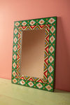 Ex Sample/Seconds Clover Fields Green & Orange Hand Painted Mirror