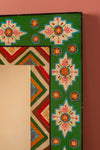 Ex Sample/Seconds Clover Fields Green & Orange Hand Painted Mirror