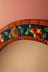 Ex Sample/Seconds Blue Round Hand Painted Floral Mirror
