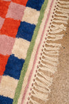 Ex Sample/Seconds Lizzie Pink & Red Chequered Recycled Cotton Large Rug - 01