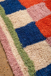 Ex Sample/Seconds Lizzie Pink & Red Chequered Recycled Cotton Large Rug - 01