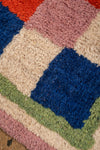 Ex Sample/Seconds Lizzie Pink & Red Chequered Recycled Cotton Large Rug - 01