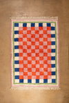 Ex Sample/Seconds Lizzie Pink & Red Chequered Recycled Cotton Large Rug - 02
