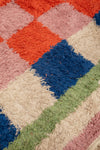 Ex Sample/Seconds Lizzie Pink & Red Chequered Recycled Cotton Extra Large Rug