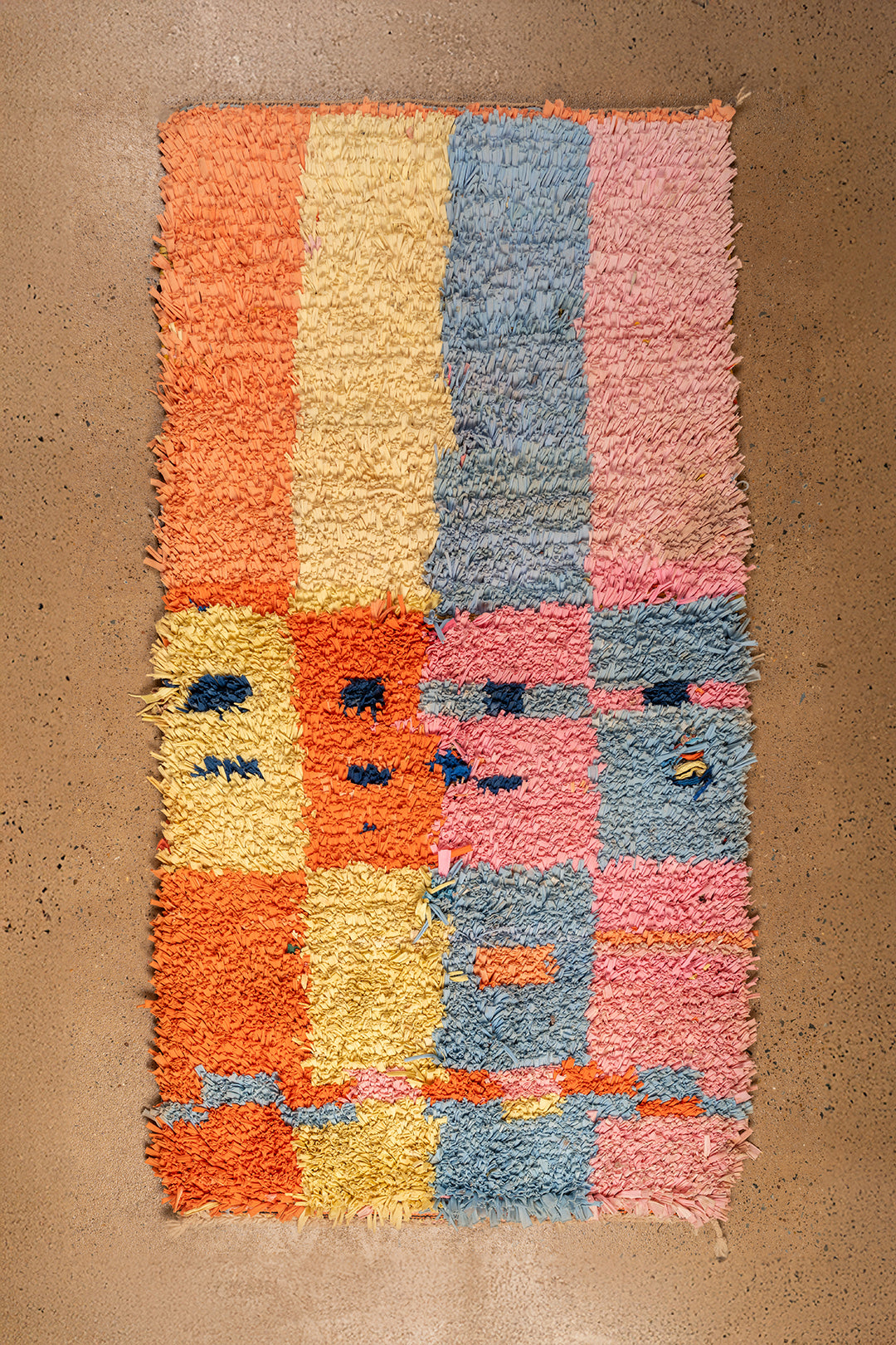 Ex Sample/Seconds Vintage Moroccan Boucherouite Striped Rug