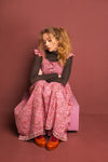 Jacqueline Pink Hand Block Printed Cotton Long Dress
