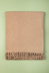 Oatmeal Recycled Cotton Block Colour Throw