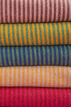 Red & Pink 100% Recycled Cotton Striped Throw