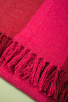 Red & Pink Recycled Cotton Wide Stripe Throw