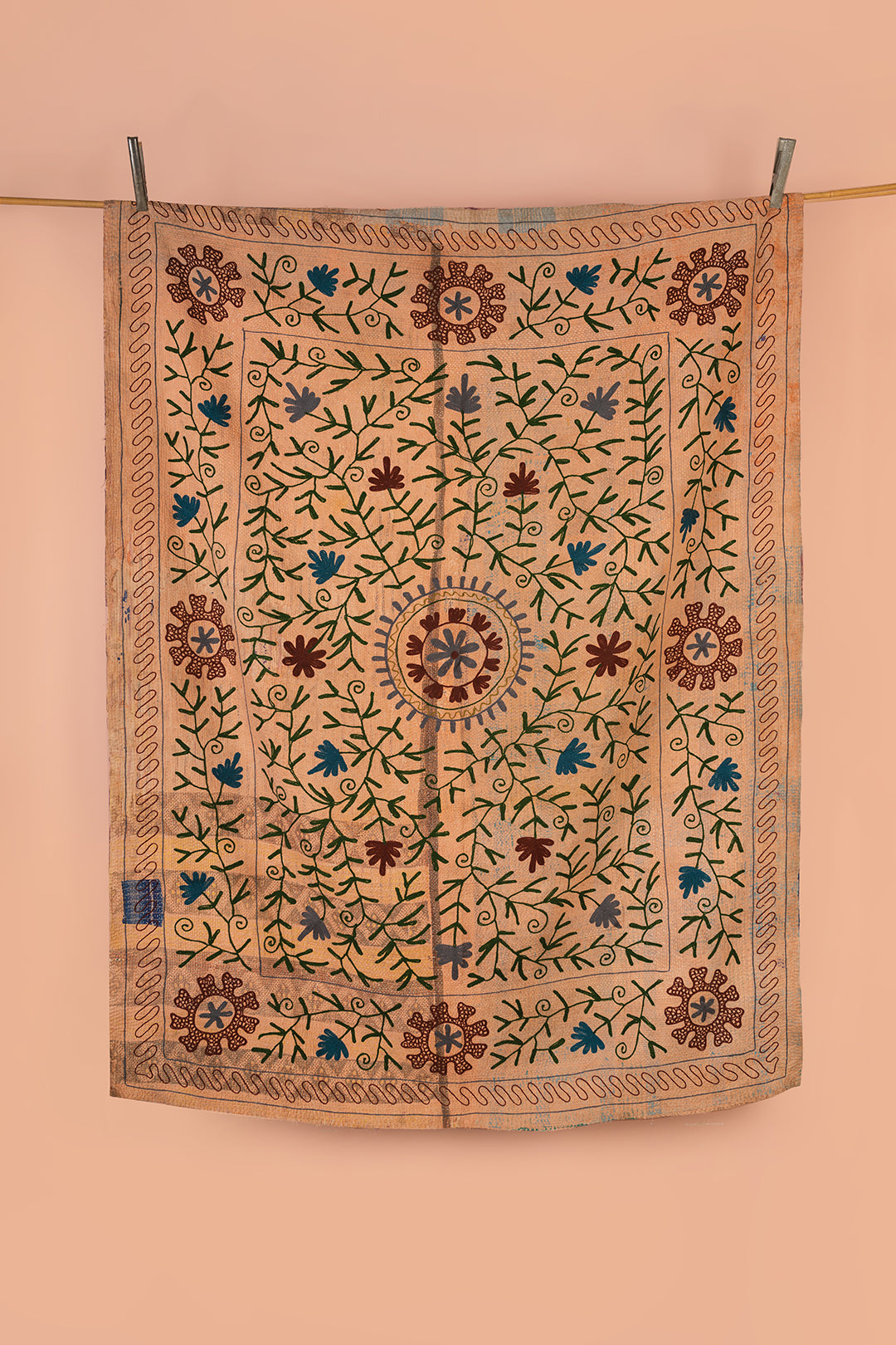 Suzani Embroidered Vintage Kantha Throw - 03