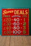 'Super Deals' Fairground Sign with Joby Carter Lettering