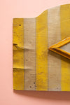Yellow & Silver Diamond Mirror Panel - 03