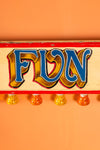 'World of Fun' Handpainted Fairground Sign