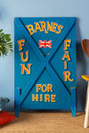 Barnes Funfairs Wooden 'Hire' Sign