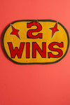 Oval 'Wins' Wooden Fairground Sign
