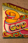 'God Save the Queen' Metal Fairground Sign <p>W:240cm D:0.2cm H:69cm </p>