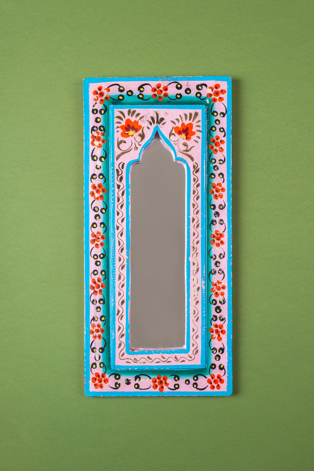Hand Painted Vintage Arch Mirror (Re-worked) - 27
