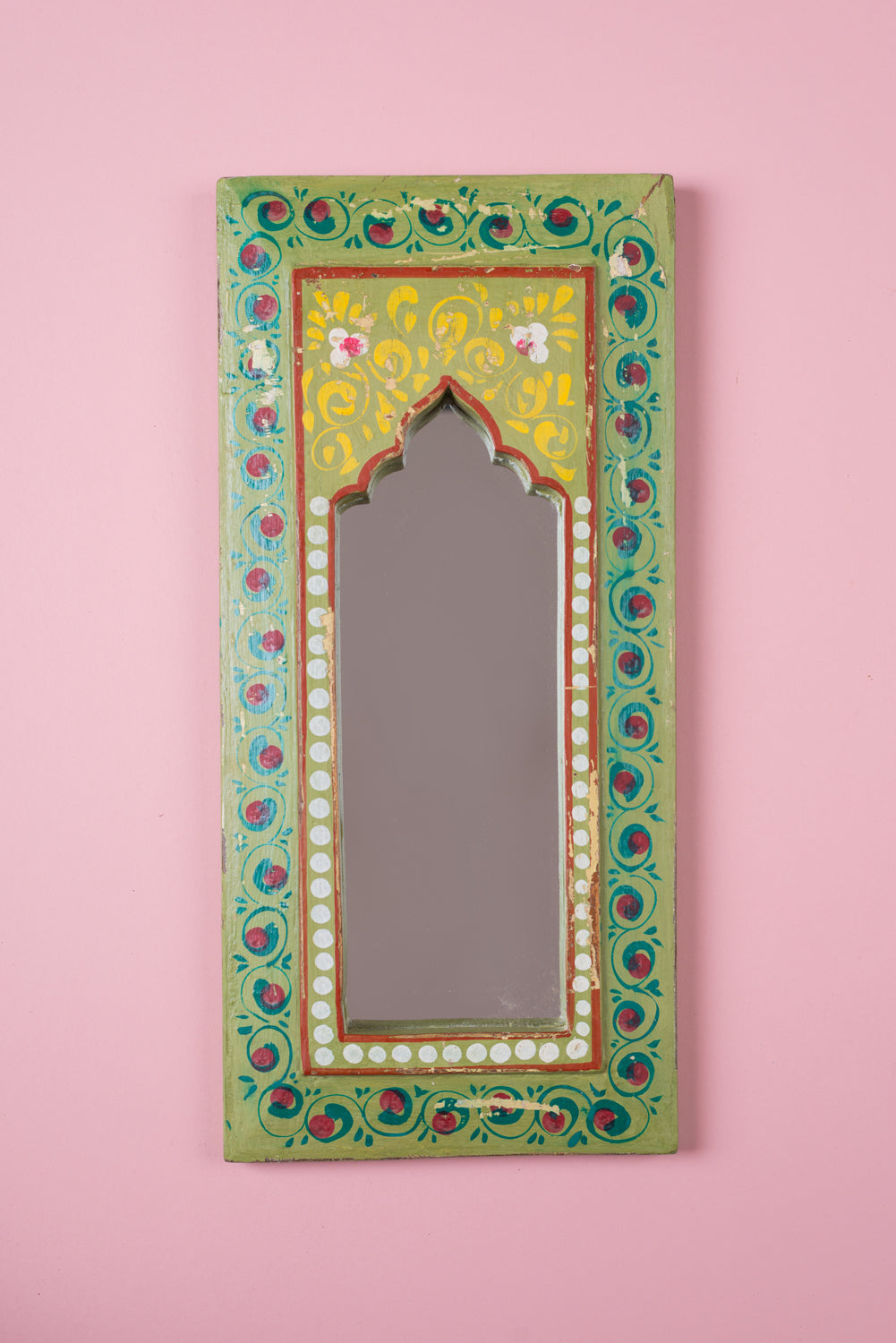 Hand Painted Vintage Arch Mirror (Re-worked) - 56
