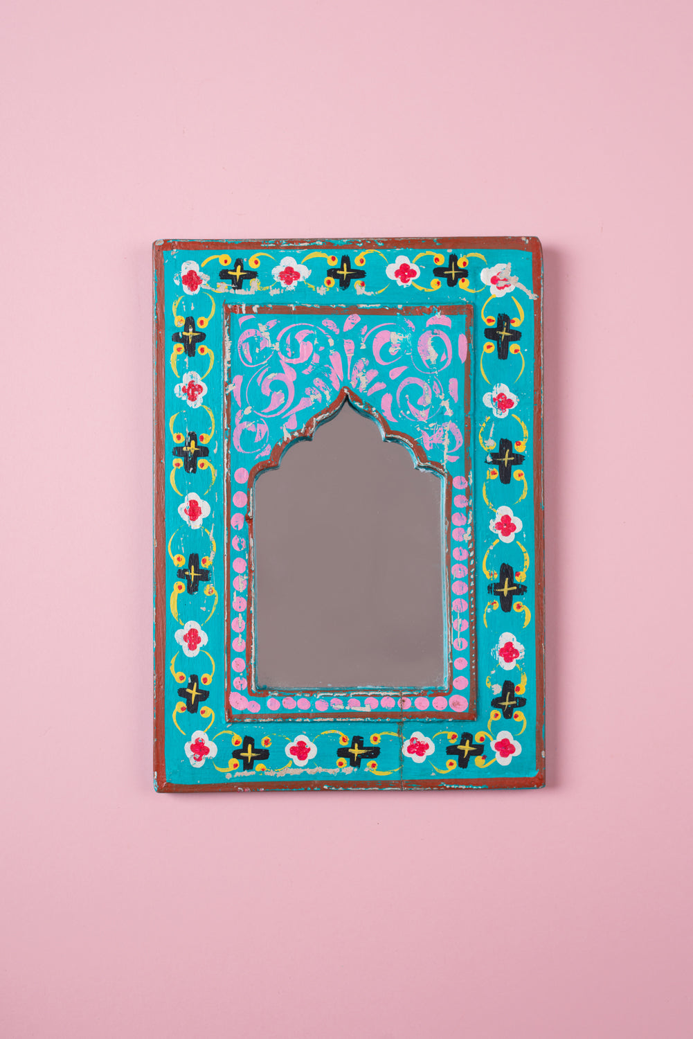 Hand Painted Vintage Arch Mirror (Re-worked) - 58