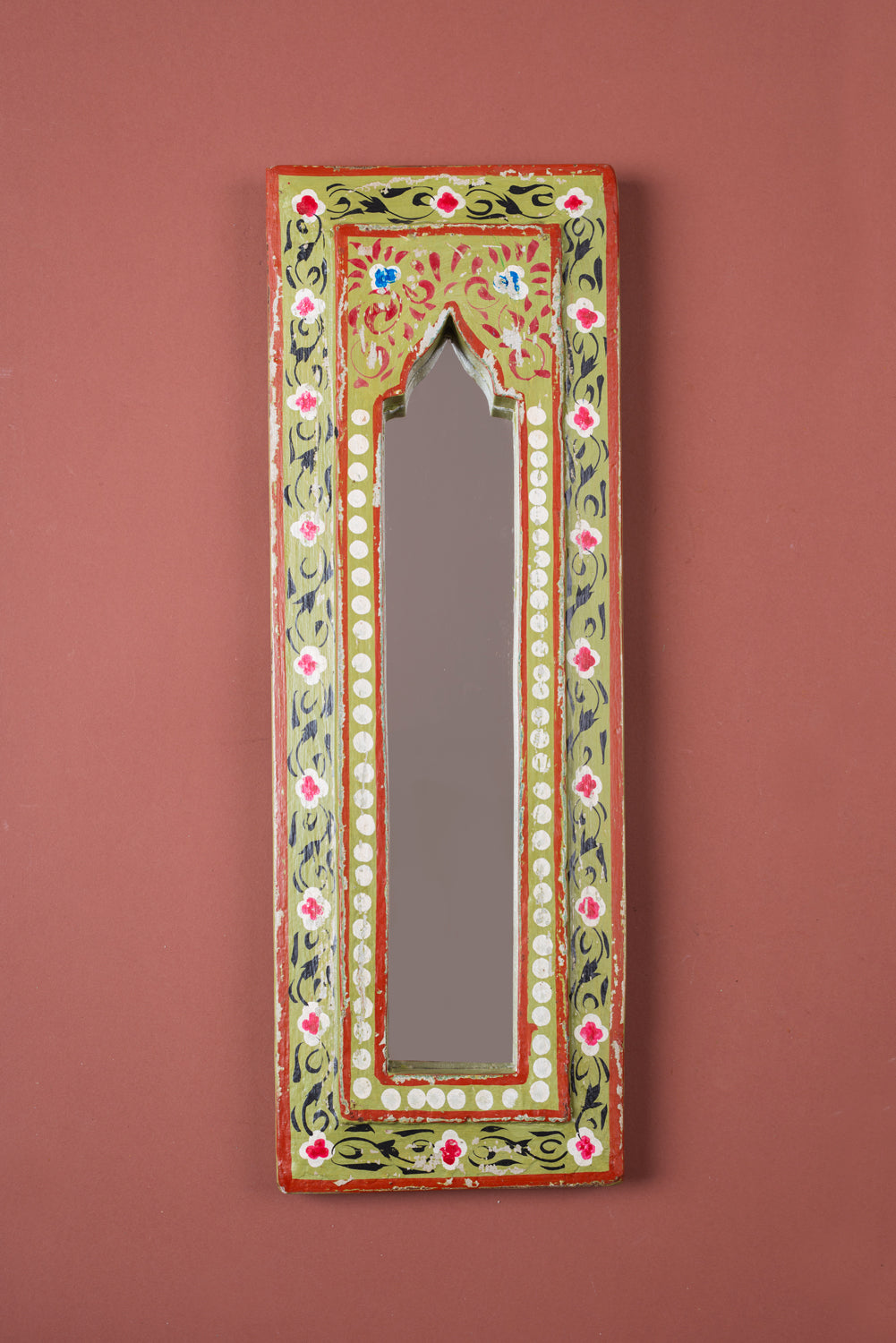 Hand Painted Vintage Arch Mirror (Re-worked) - 64