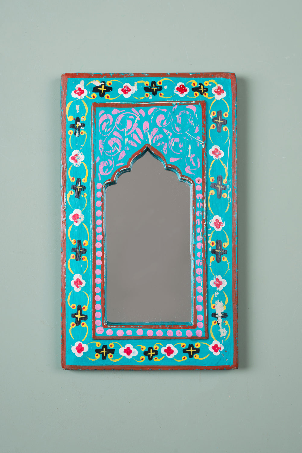 Hand Painted Vintage Arch Mirror (Re-worked) - 66