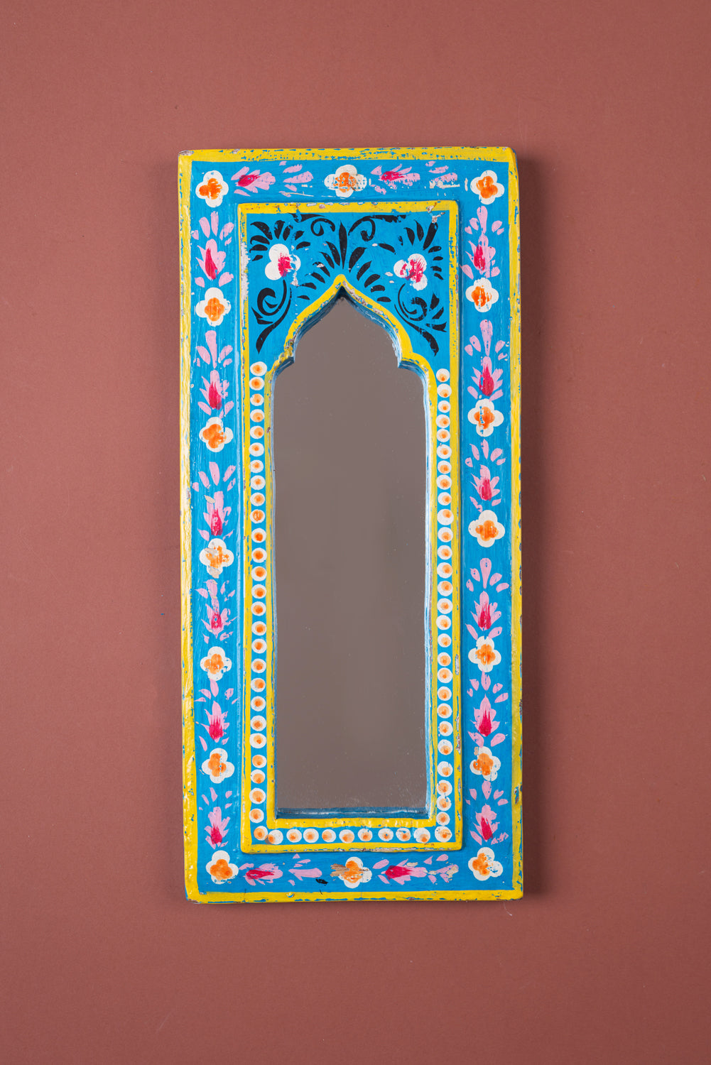 Hand Painted Vintage Arch Mirror (Re-worked) - 76