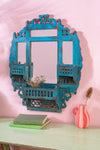 Vintage Blue Temple Mirror