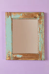 Vintage Wooden Rectangular Mirror - 04