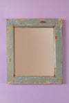 Vintage Wooden Rectangular Mirror - 09