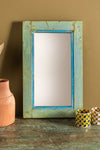 Vintage Wooden Rectangular Mirror - 12