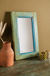 Vintage Wooden Rectangular Mirror - 12