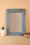 Vintage Wooden Rectangular Mirror - 14