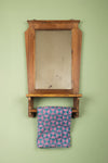 Vintage Wooden Wall Mirror <p>W:38cm D:10cm H:64cm </p>
