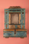 Blue Vintage Temple Wall Mirror <p>W:33cm D:24cm H:55.5cm </p>