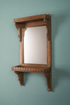 Wooden Vintage Wall Mirror <p>W:28cm D:12cm H:56.5cm </p>