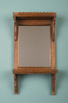 Wooden Vintage Wall Mirror <p>W:28cm D:12cm H:56.5cm </p>