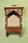 Wooden Vintage Temple Style Wall Mirror <p>W:44cm D:15cm H:78cm </p>