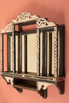 Vintage Temple Style Wooden Wall Mirror <p>W:63cm D:11cm H:71cm </p>