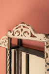 Vintage Temple Style Wooden Wall Mirror <p>W:63cm D:11cm H:71cm </p>