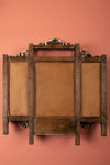Vintage Temple Style Wooden Wall Mirror <p>W:63cm D:11cm H:71cm </p>