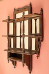 Wooden Vintage Temple Style Wall Mirror <p>W:62cm D:12cm H:79cm </p>