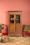 Vintage Wooden Almirah with Tiles <p>W:107cm D:40cm H:183cm </p>