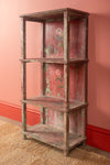 Vintage Red Wooden Shelves <p>W:52cm D:29cm H:108cm </p>
