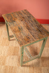 Vintage Green Wooden Table <p>W:85cm D:54cm H:77cm </p>